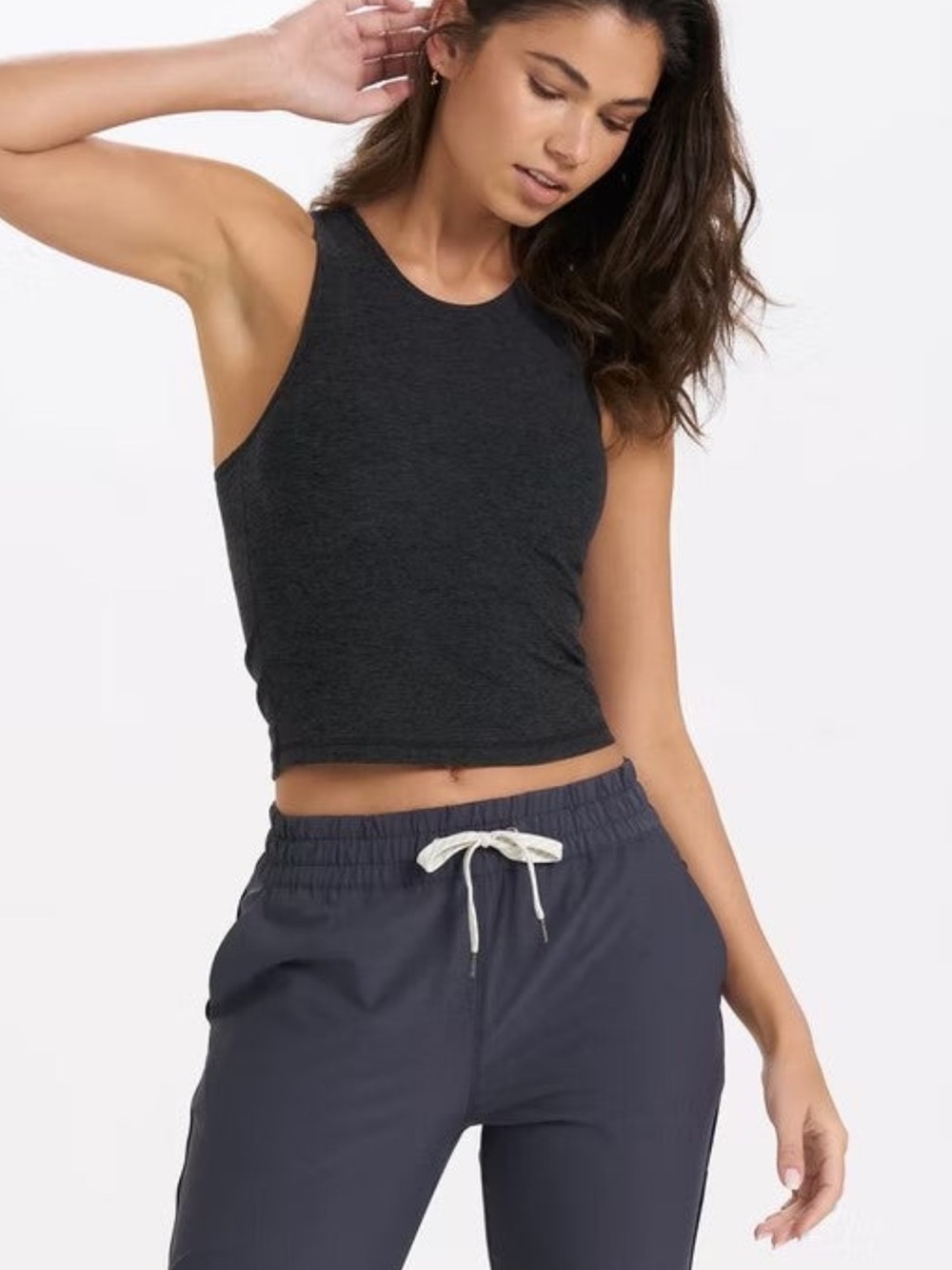 Vuori Elevation Plyo Tank Black Heather - Size XS